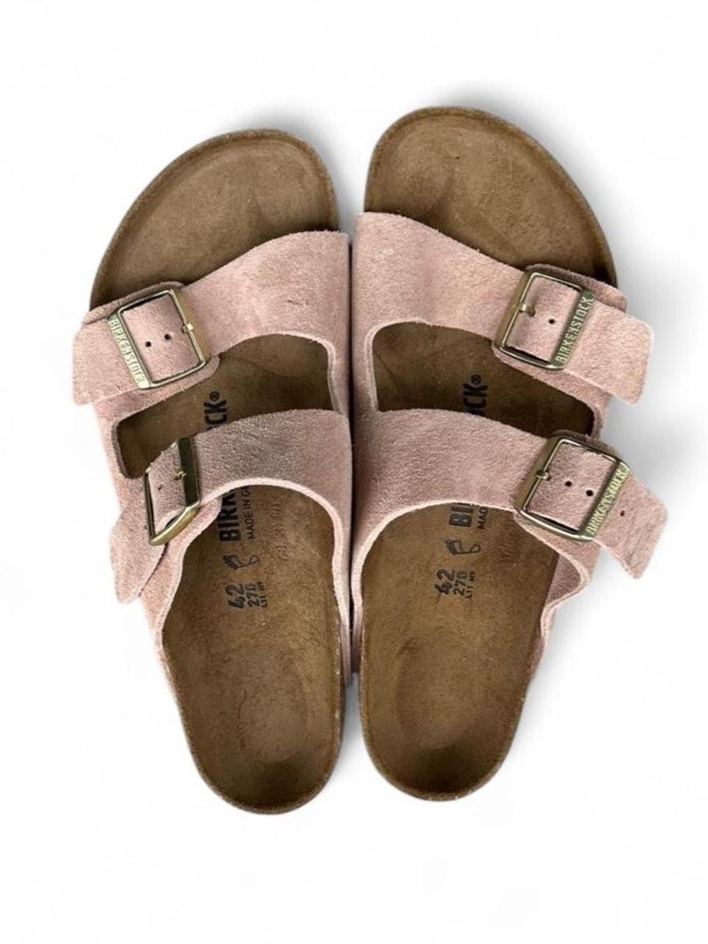 Birkenstock Arizona Pink Clay Suede Sandals EU 42 Womens 11 Regular